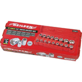Neilsen Metric Drive Sockets 10mm - 30mm Socket Set In Bmc 17pc 1/2"